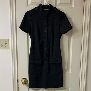 🌷3 for$25🌷Max Studio, US XS, Dark Grey Short Sleeve Military Style Shirt Dress